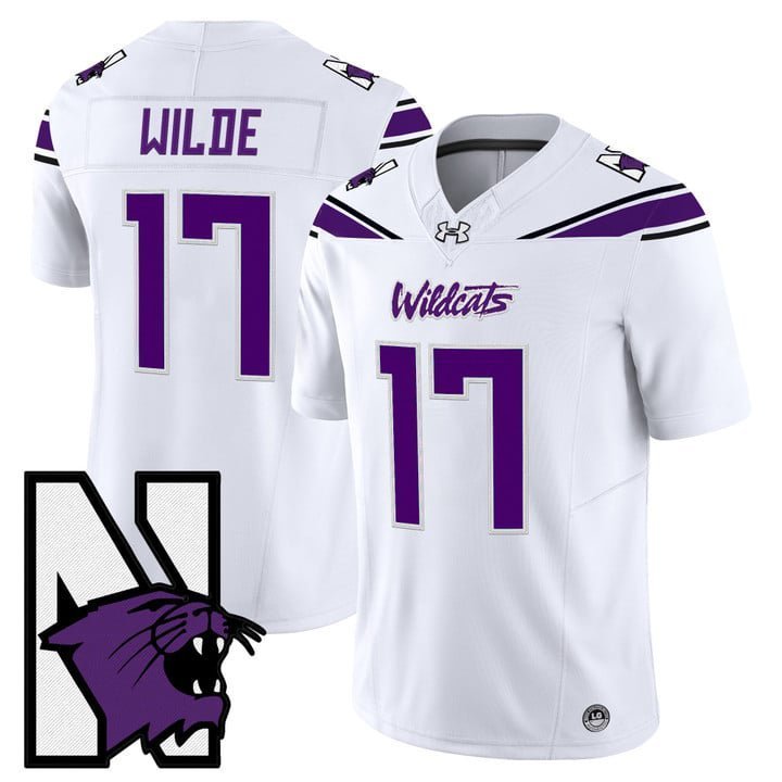 Griffin Wilde  #17 Northwestern Wildcats Honoring 95 Stitched White