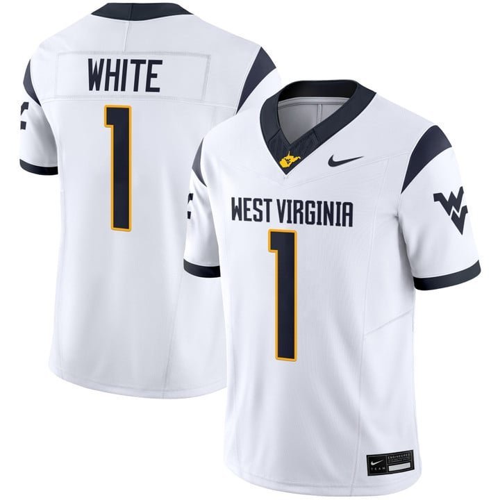 Jahiem White  #1 West Virginia Mountaineers 2026 Vapor Stitched White