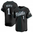 Jalen Hurts  #1 Philadelphia Eagles 2026 Vapor Baseball Black - All Stitched