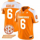 Joey Aguilar  #6 Tennessee Vols Rebrand 2026 Checkerboard Orange Alternate