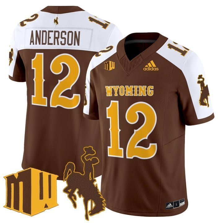 Kaden Anderson  #12 Wyoming Cowboys 2026 Vapor Limited Stitched Brown Alternate