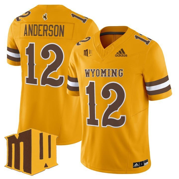 Kaden Anderson  #12 Wyoming Cowboys 2026 Vapor Limited Stitched Gold