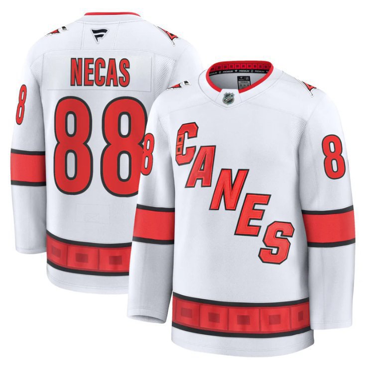 Martin Necas  #88 Carolina Hurricanes 2026 - 26 Premium Stitched White