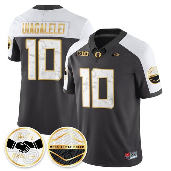 Matayo Uiagalelei  #10 Oregon Ducks 2026 Shoe Duck Black Alternate - All Stitched