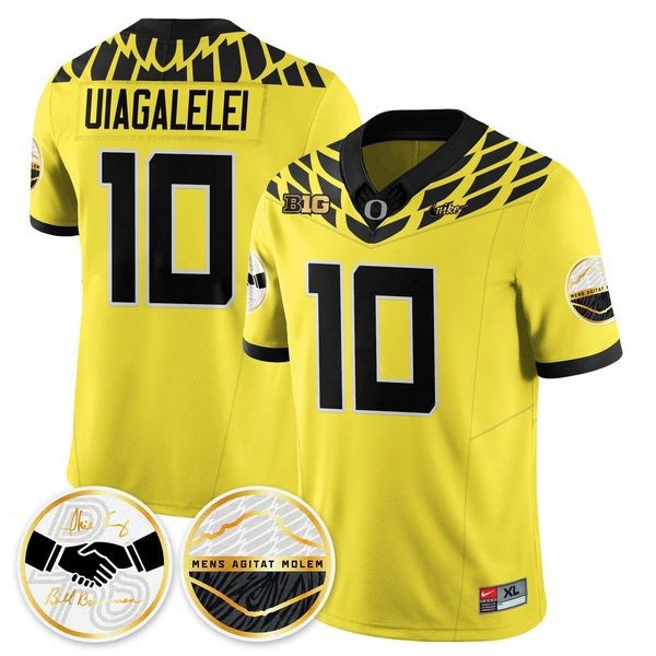 Matayo Uiagalelei  #10 Oregon Ducks 2026 Shoe Duck Yellow - All Stitched