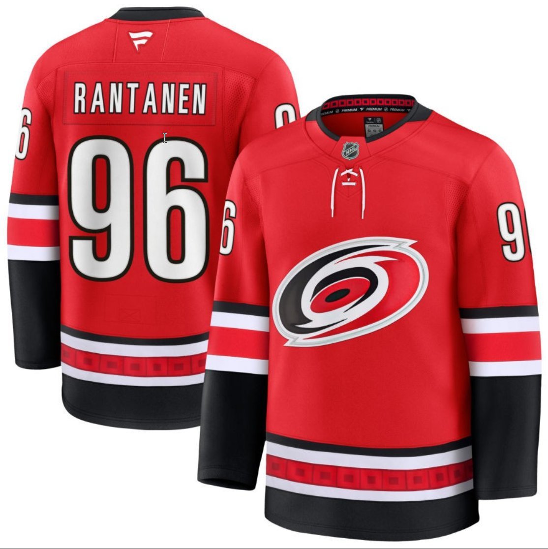 Men's Mikko Rantanen  #96 Carolina Hurricanes All Stitched Red
