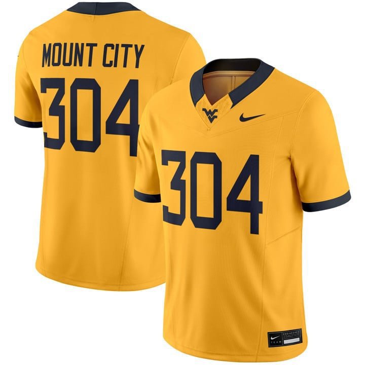 Mount City  #304 West Virginia Mountaineers 2026 Vapor Stitched Gold