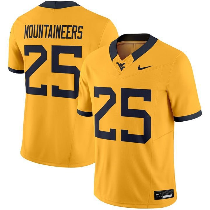 Mountaineers  #25 West Virginia Mountaineers 2026 Limited Stitched Gold
