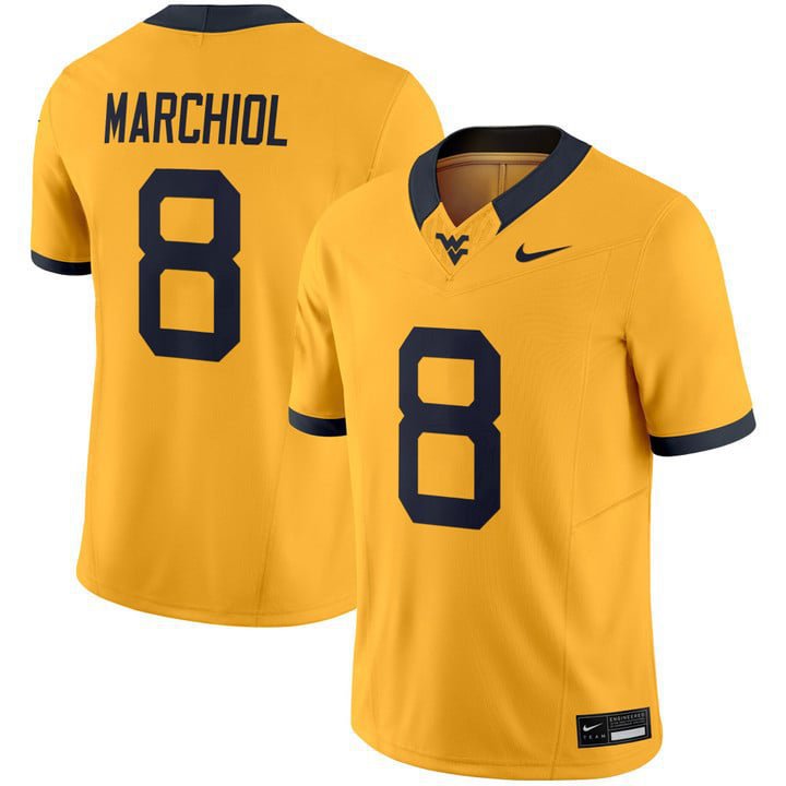 Nicco Marchiol  #8 West Virginia Mountaineers 2026 Vapor Stitched Gold