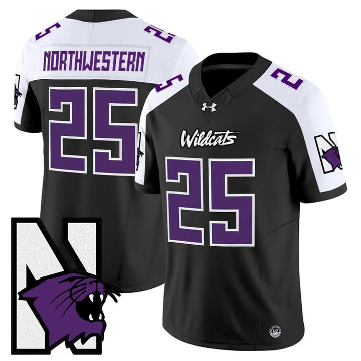 Northwestern  #25 Northwestern Wildcats Honoring 95 Stitched Black Alternate