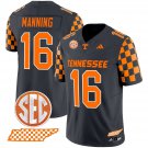 Peyton Manning  #16 Tennessee Vols Rebrand 2026 Checkerboard Smokey Grey