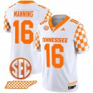 Peyton Manning  #16 Tennessee Vols Rebrand 2026 Checkerboard White