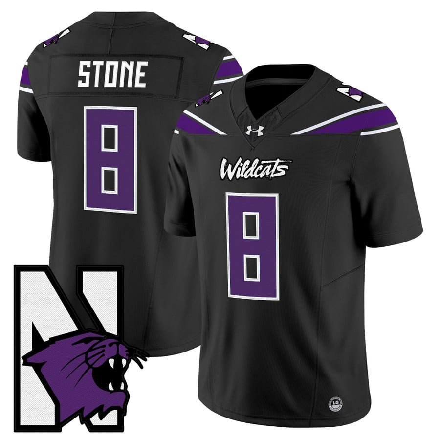 Preston Stone  #8 Northwestern Wildcats Honoring 95 Stitched Black