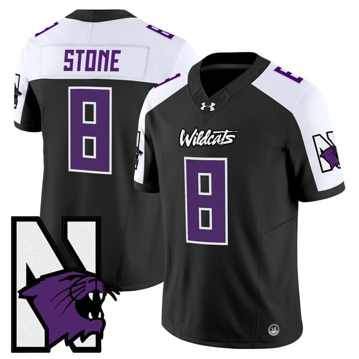 Preston Stone  #8 Northwestern Wildcats Honoring 95 Stitched Black Alternate
