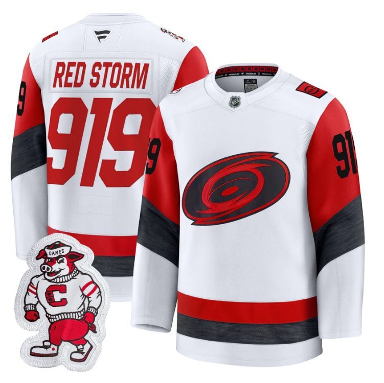 Red Storm  #919 Carolina Hurricanes 2026 - 26 Premium Stitched White Away