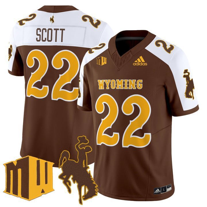 Sam Scott  #22 Wyoming Cowboys 2026 Vapor Limited Stitched Brown Alternate