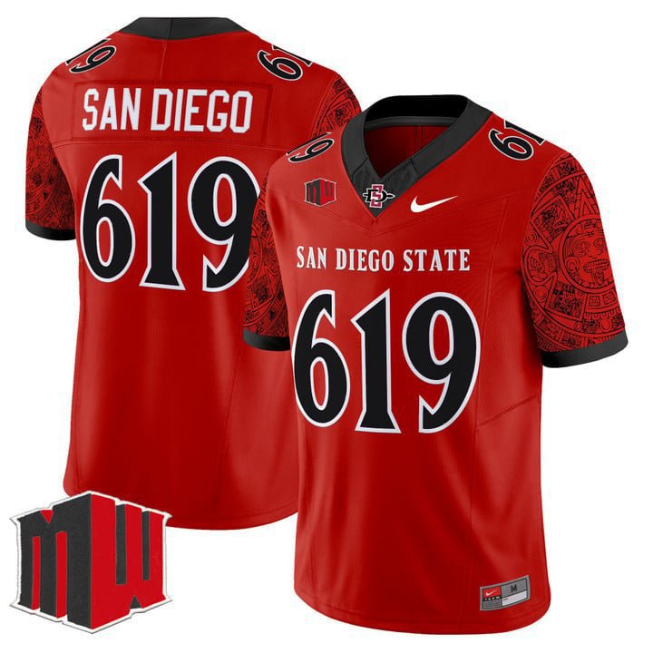 San Diego  #619 San Diego State Aztecs 2026 Limited Stitched Red