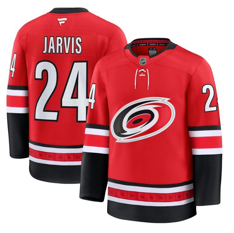 Seth Jarvis  #24 Carolina Hurricanes 2026 - 26 Premium Stitched Red
