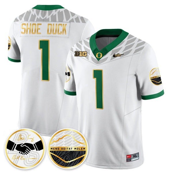 Shoe Duck  #1 Oregon Ducks 2026 Shoe Duck White - All Stitched