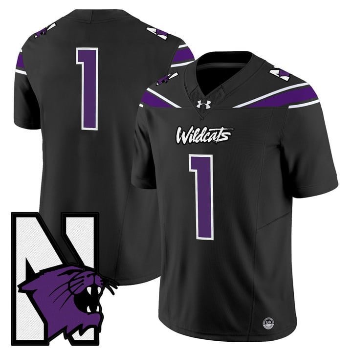 Team  #1 Northwestern Wildcats Honoring 95 Vapor Stitched Black
