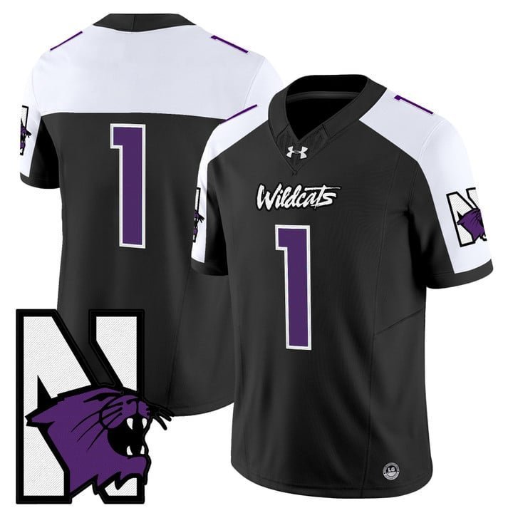 Team  #1 Northwestern Wildcats Honoring 95 Vapor Stitched Black Alternate