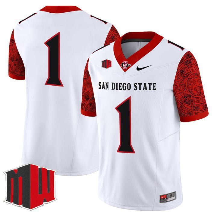 Team  #1 San Diego State Aztecs 2026 Vapor Limited Stitched White