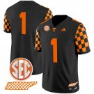 Team  #1 Tennessee Vols Rebrand 2026 Checkerboard Stitched Black