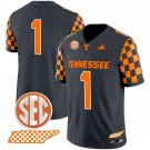 Team  #1 Tennessee Vols Rebrand 2026 Checkerboard Stitched Smokey Grey