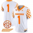 Team  #1 Tennessee Vols Rebrand 2026 Checkerboard Stitched White