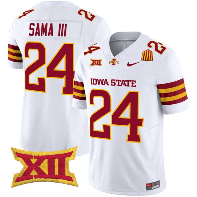 Abu Sama III  #24 Iowa State Cyclones 2026 Vapor Limited Football Stitched White