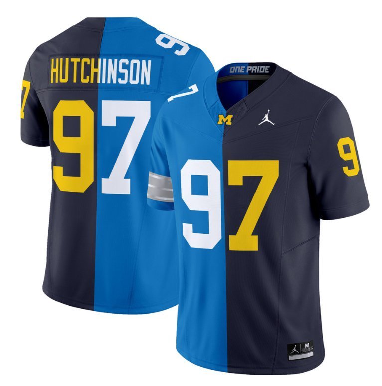 Aidan Hutchinson  #10 Michigan Wolverines Split Vapor V2 All Stitched
