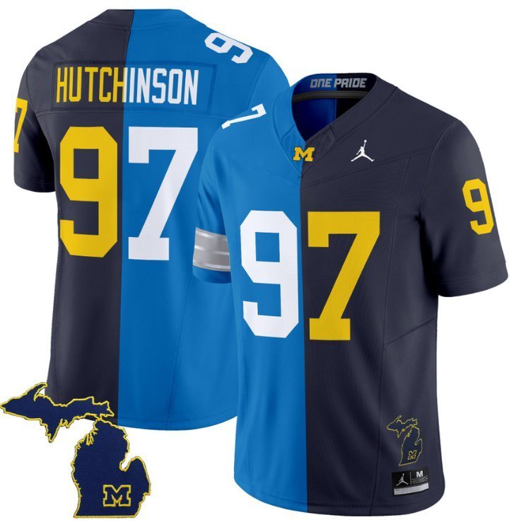 Aidan Hutchinson  #97 Michigan Wolverines Split Vapor Limited Football