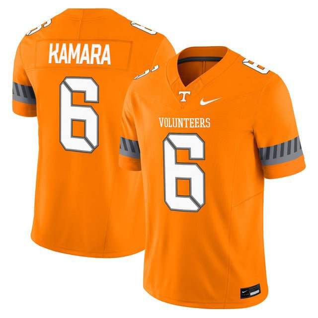 Alvin Kamara  #6 Tennessee Volunteers 2026 Smokey Grey Series Vapor Stitched Orange