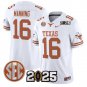 Arch Manning  #16 Texas Longhorns 2026 CFP Final Patch White