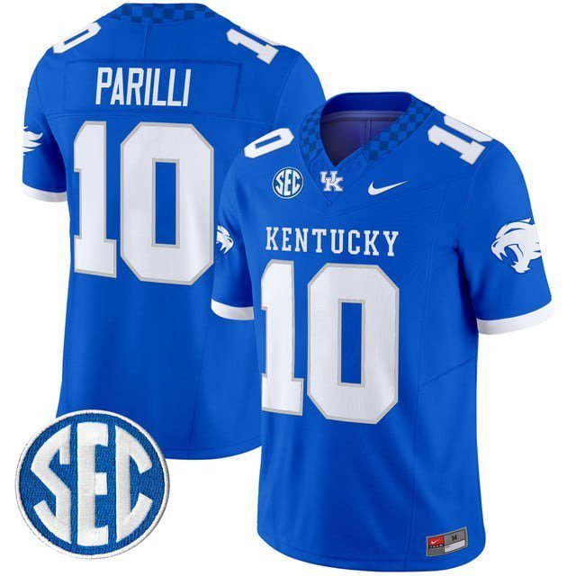 Babe Parilli  #10 Kentucky Wildcats 2026 Vapor Football Limited Stitched Royal