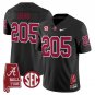 Bama  #205 Alabama Crimson Tide Throwback Vapor Alabama Map Stitched Black