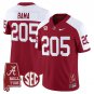 Bama  #205 Alabama Crimson Tide Throwback Vapor Alabama Map Stitched Crimson Alternate