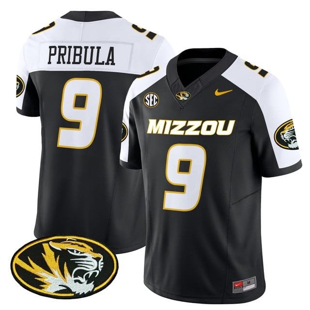 Beau Pribula  #9`Missouri Tigers 2026 Vapor Limited Black Alternate - All Stitched