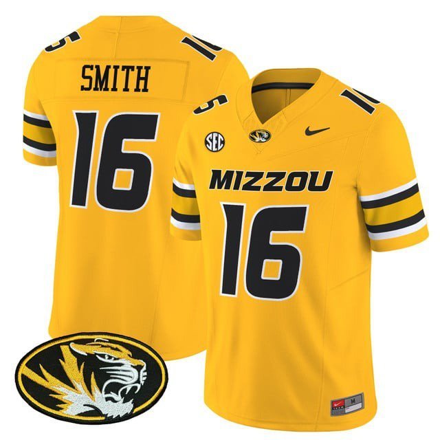 Brad Smith  #16`Missouri Tigers 2026 Vapor Limited Gold - All Stitched
