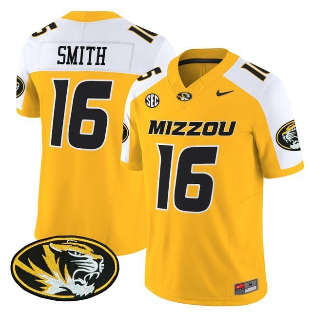 Brad Smith  #16`Missouri Tigers 2026 Vapor Limited Gold Alternate - All Stitched