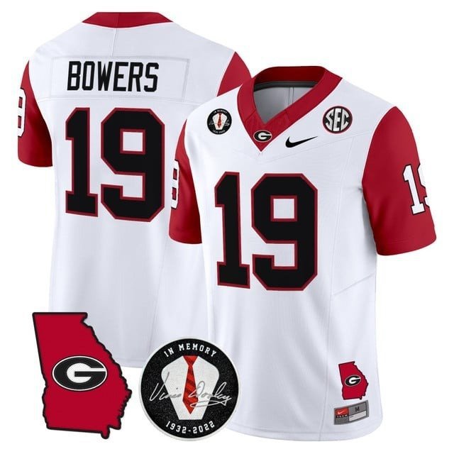 Brock Bowers  #19 Georgia Bulldogs 2026 Color Sleeves Vapor Limited Stitched White