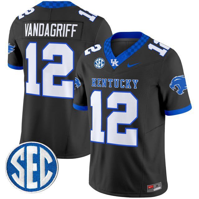 Brock Vandagriff  #12 Kentucky Wildcats 2026 Vapor Football Limited Stitched Black