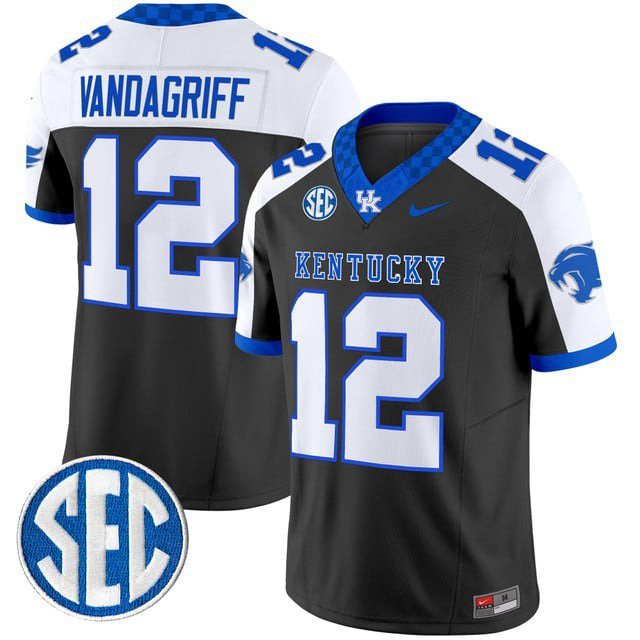 Brock Vandagriff  #12 Kentucky Wildcats 2026 Vapor Football Limited Stitched Black Alternate