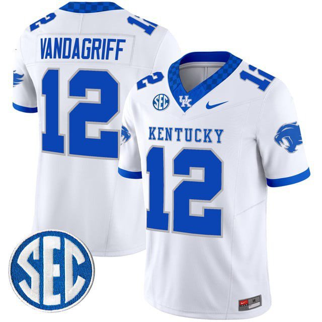 Brock Vandagriff  #12 Kentucky Wildcats 2026 Vapor Football Limited Stitched White