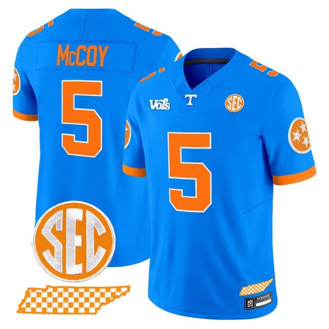 Bru McCoy  #5 Tennessee Volunteers Blue Blaze Edition Vapor Limited Football Stitched