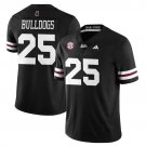 Bulldogs  #25 Mississippi State Football Darkness Limited Black - All Stitched