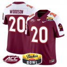 Caleb Woodson  #20 Virginia Tech Hokies 2026 Duke's Mayo Bowl Patch Stitched Maroon Alternate