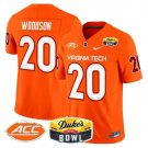Caleb Woodson  #20 Virginia Tech Hokies 2026 Duke's Mayo Bowl Patch Stitched Orange