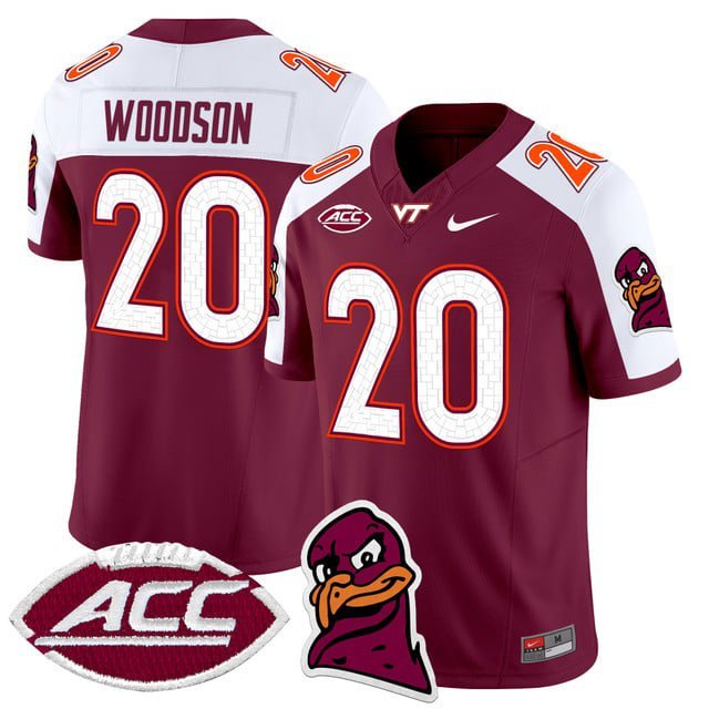 Caleb Woodson  #20 Virginia Tech Hokies 2026 Vapor Limited Maroon Alternate - All Stitched