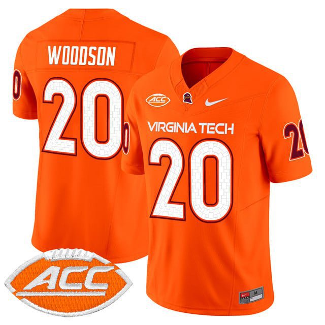Caleb Woodson  #20 Virginia Tech Hokies 2026 Vapor Limited Orange - All Stitched